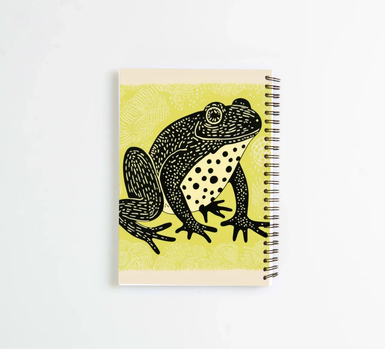 Green Toad 1 spiral notebook by Minimal Animal Art