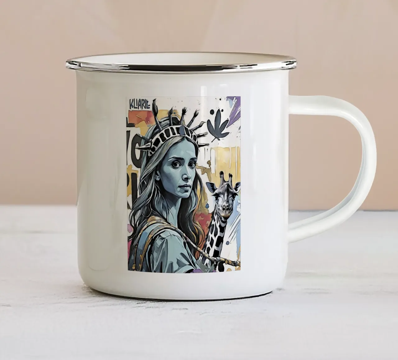 Libertà tazza in smalto da ZAMART - PopArt