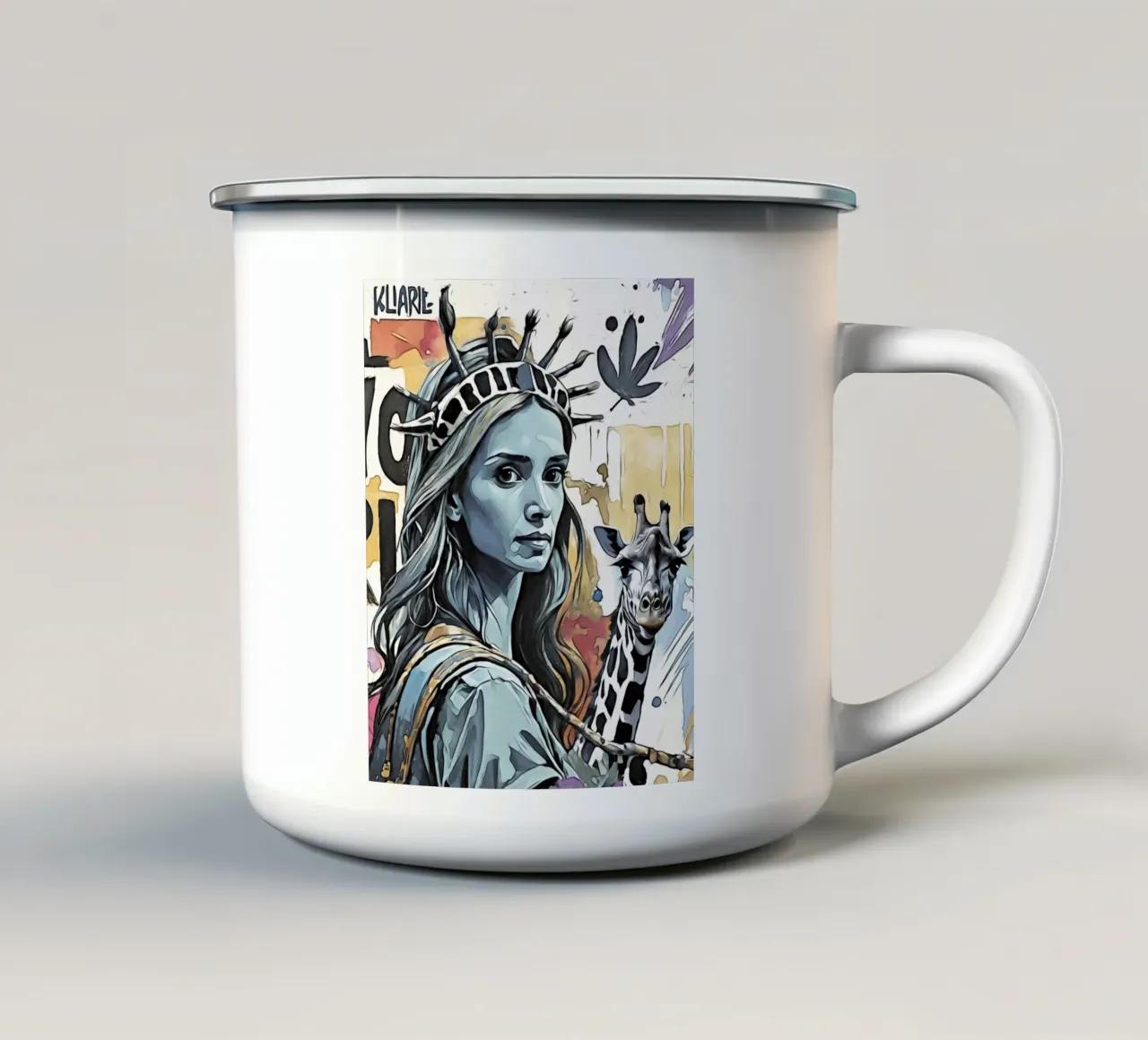 Libertà tazza in smalto da ZAMART - PopArt