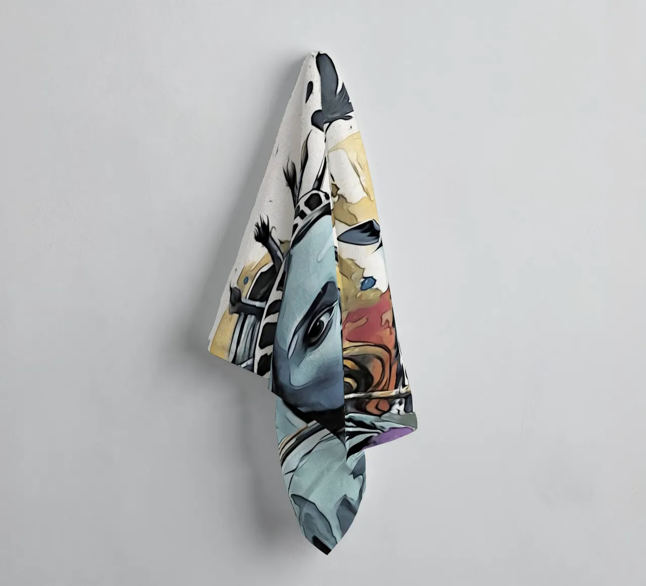 Vrijheid badhanddoek van ZAMART - PopArt