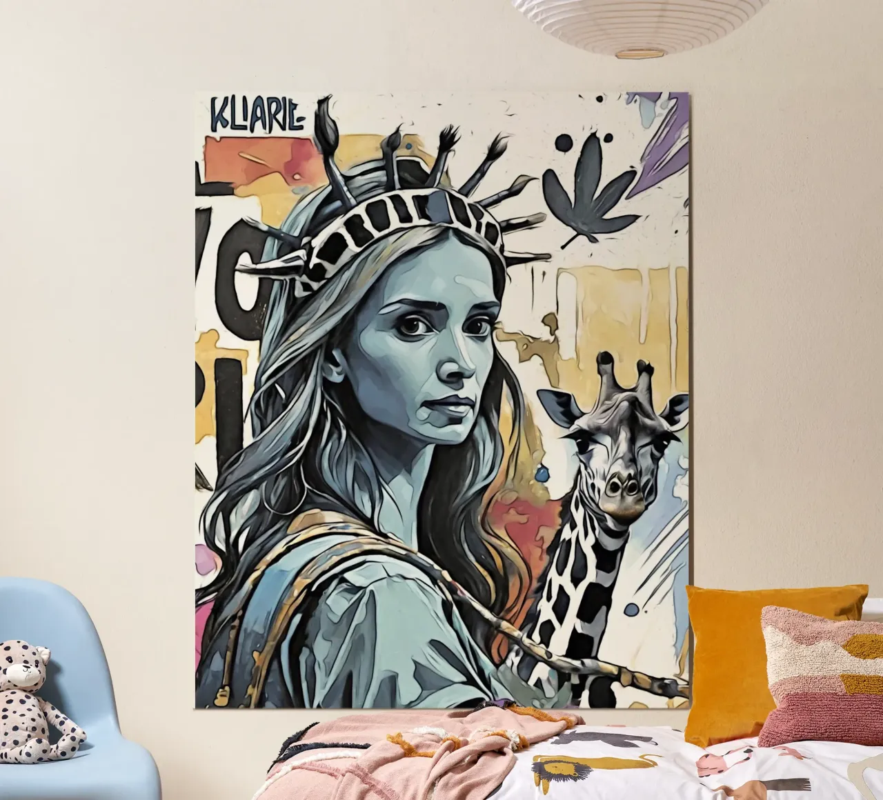 Libertà poster con telaio in legno da ZAMART - PopArt