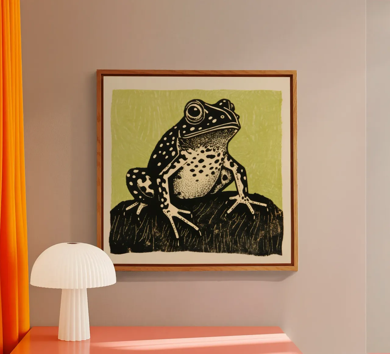 Rospo verde plexiglass da Minimal Animal Art