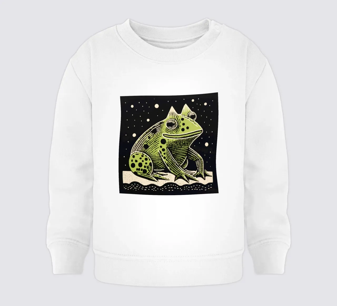 Rospo verde 3 felpa neonato da Minimal Animal Art