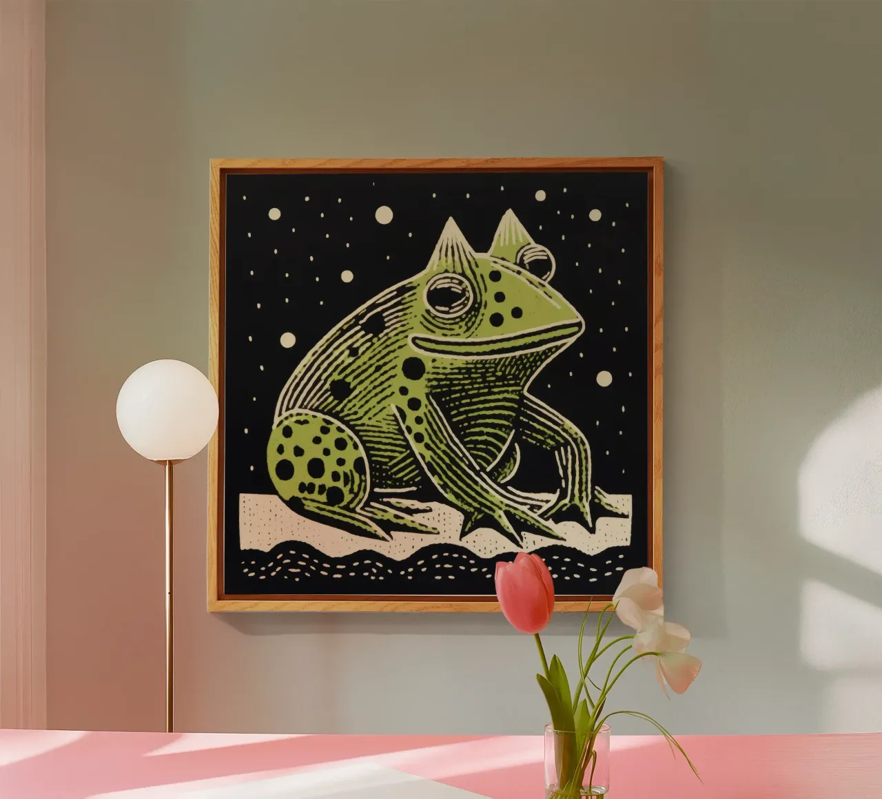 Rospo verde plexiglass da Minimal Animal Art