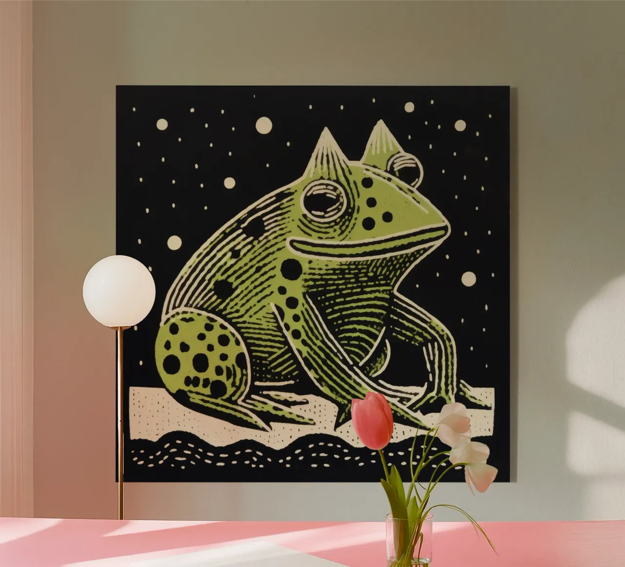 Rospo verde plexiglass da Minimal Animal Art