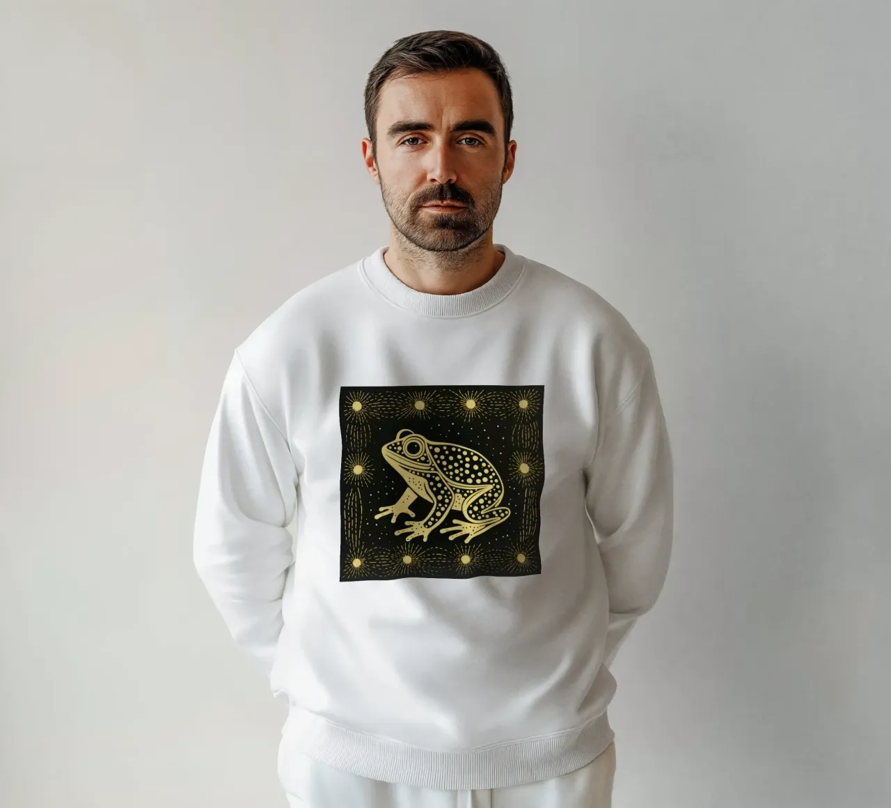 Rospo verde 4 felpa da Minimal Animal Art