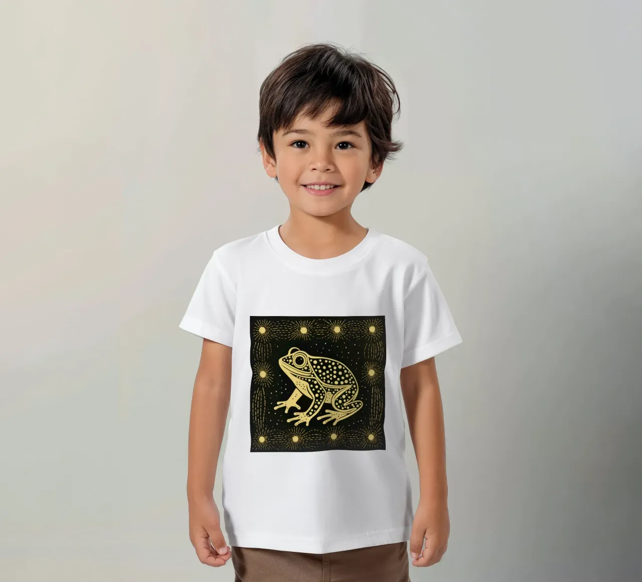Green Toad 4 kids t-shirt by Minimal Animal Art