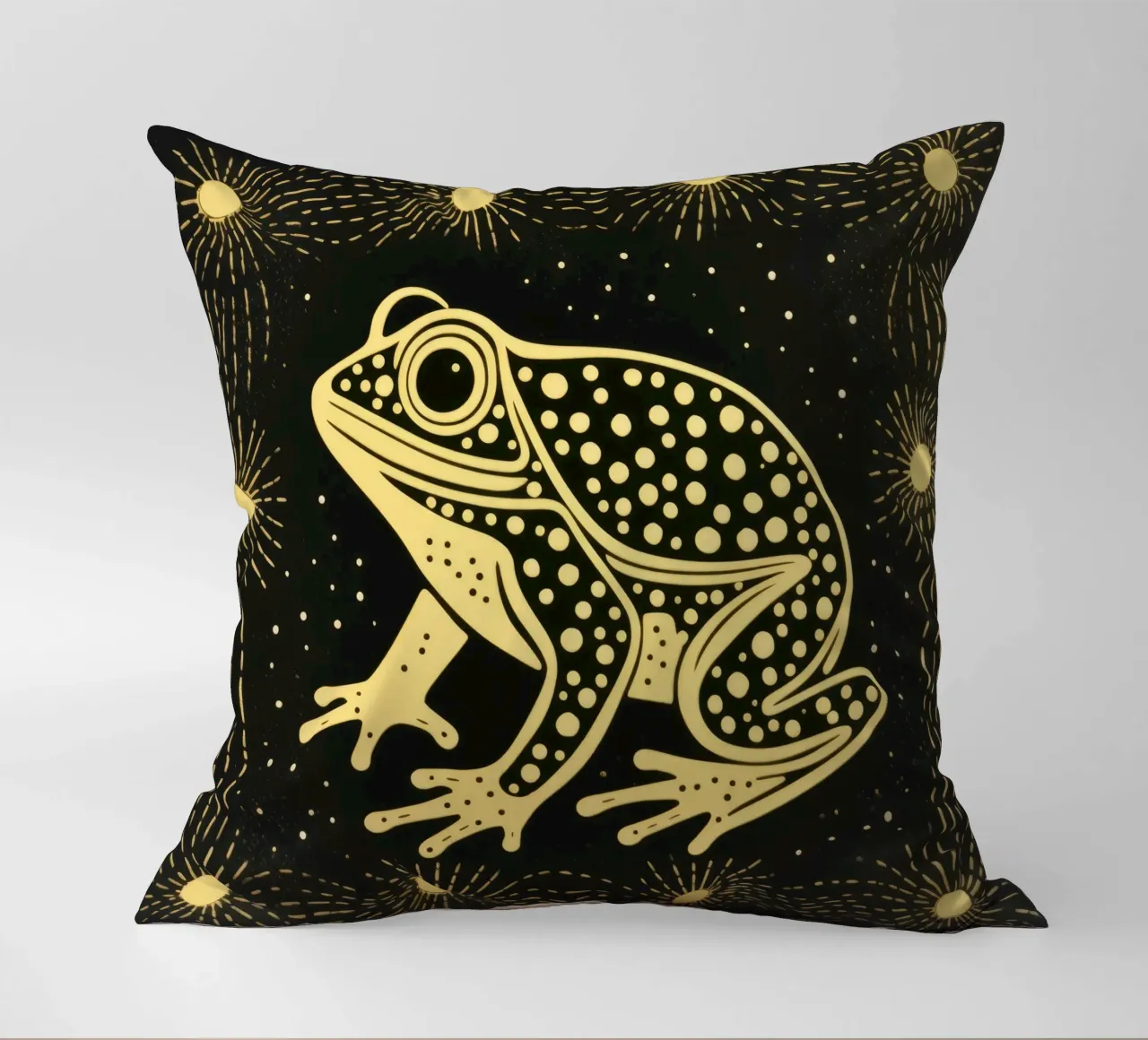 Rospo verde 4 cuscino da Minimal Animal Art