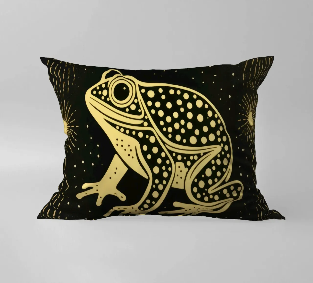 Rospo verde 4 cuscino da Minimal Animal Art