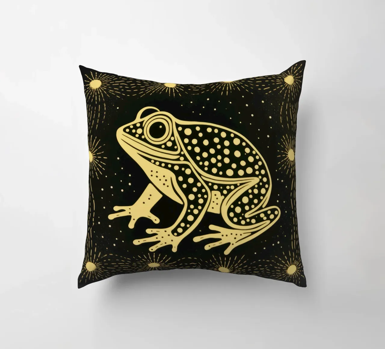 Rospo verde 4 cuscino da Minimal Animal Art