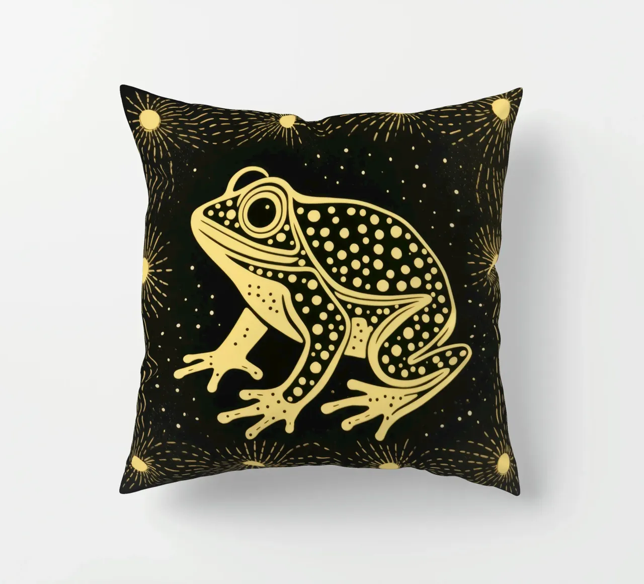 Rospo verde 4 cuscino da Minimal Animal Art
