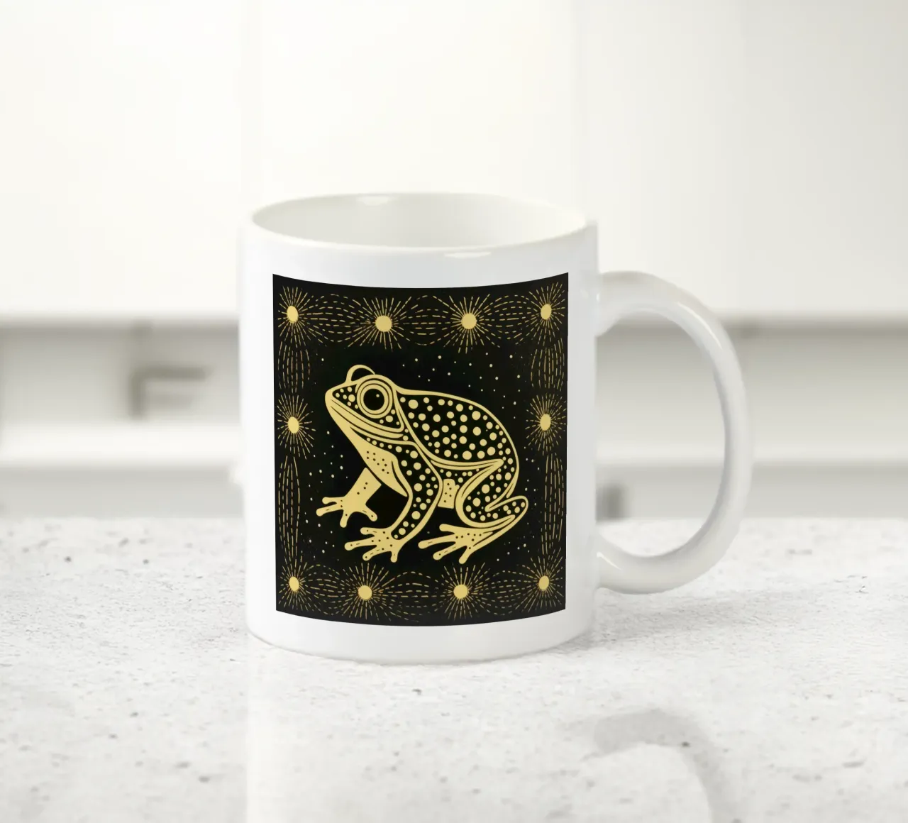 Rospo verde 4 tazza in ceramica da Minimal Animal Art