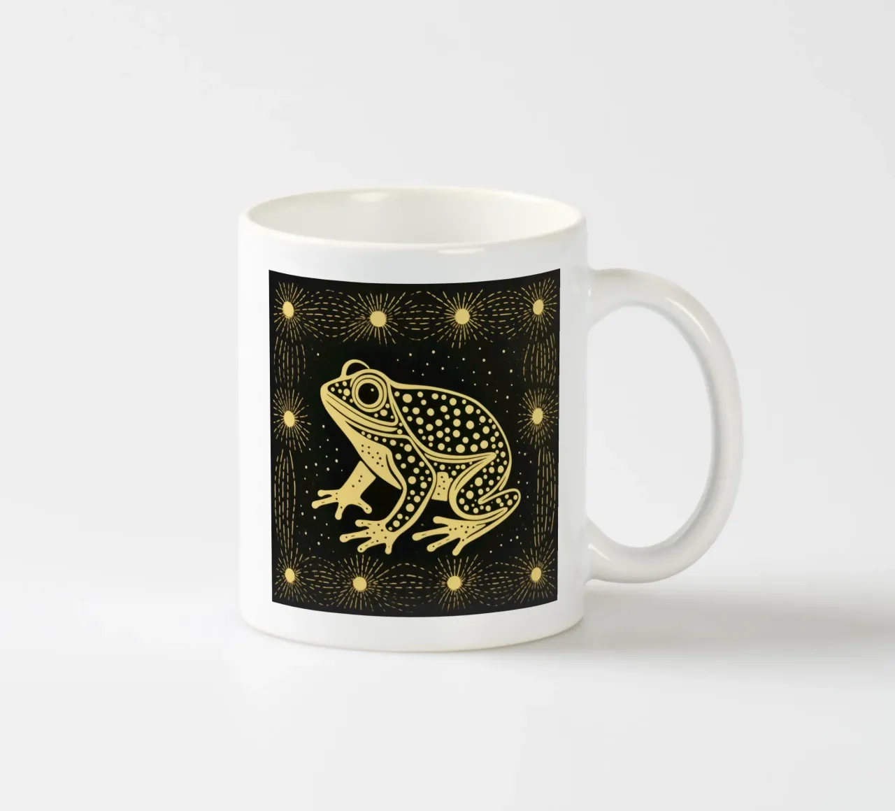 Rospo verde 4 tazza in ceramica da Minimal Animal Art