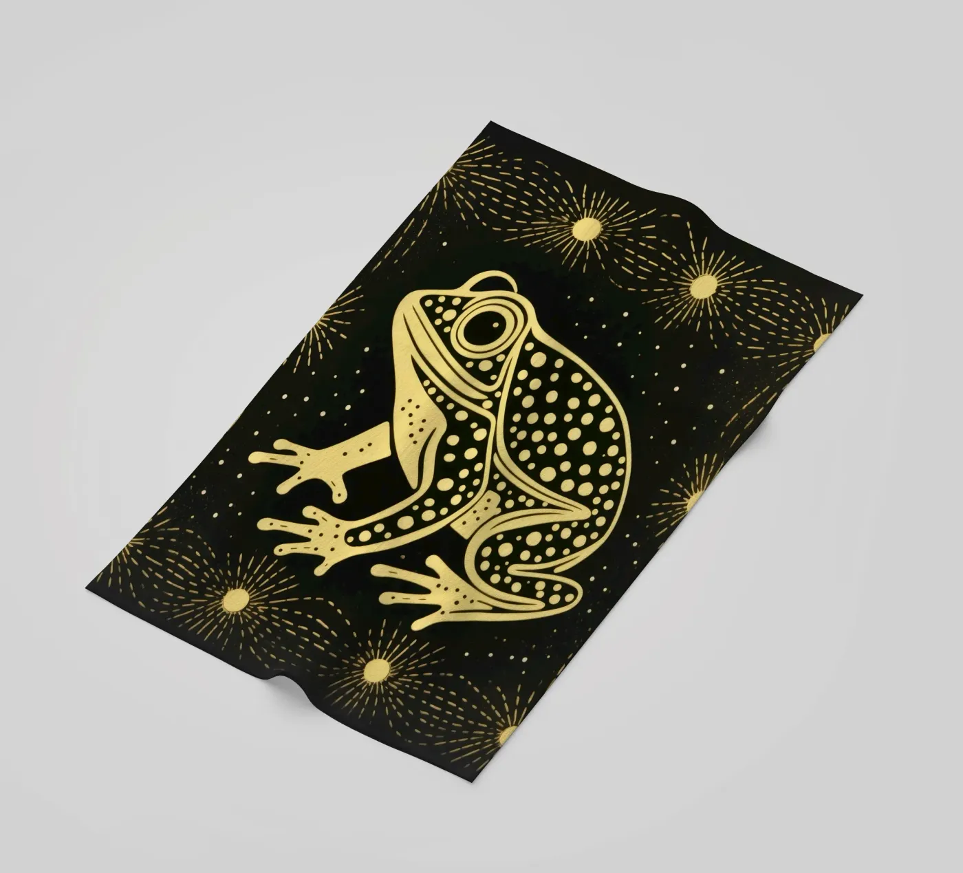 Green Toad strandhanddoek van Minimal Animal Art