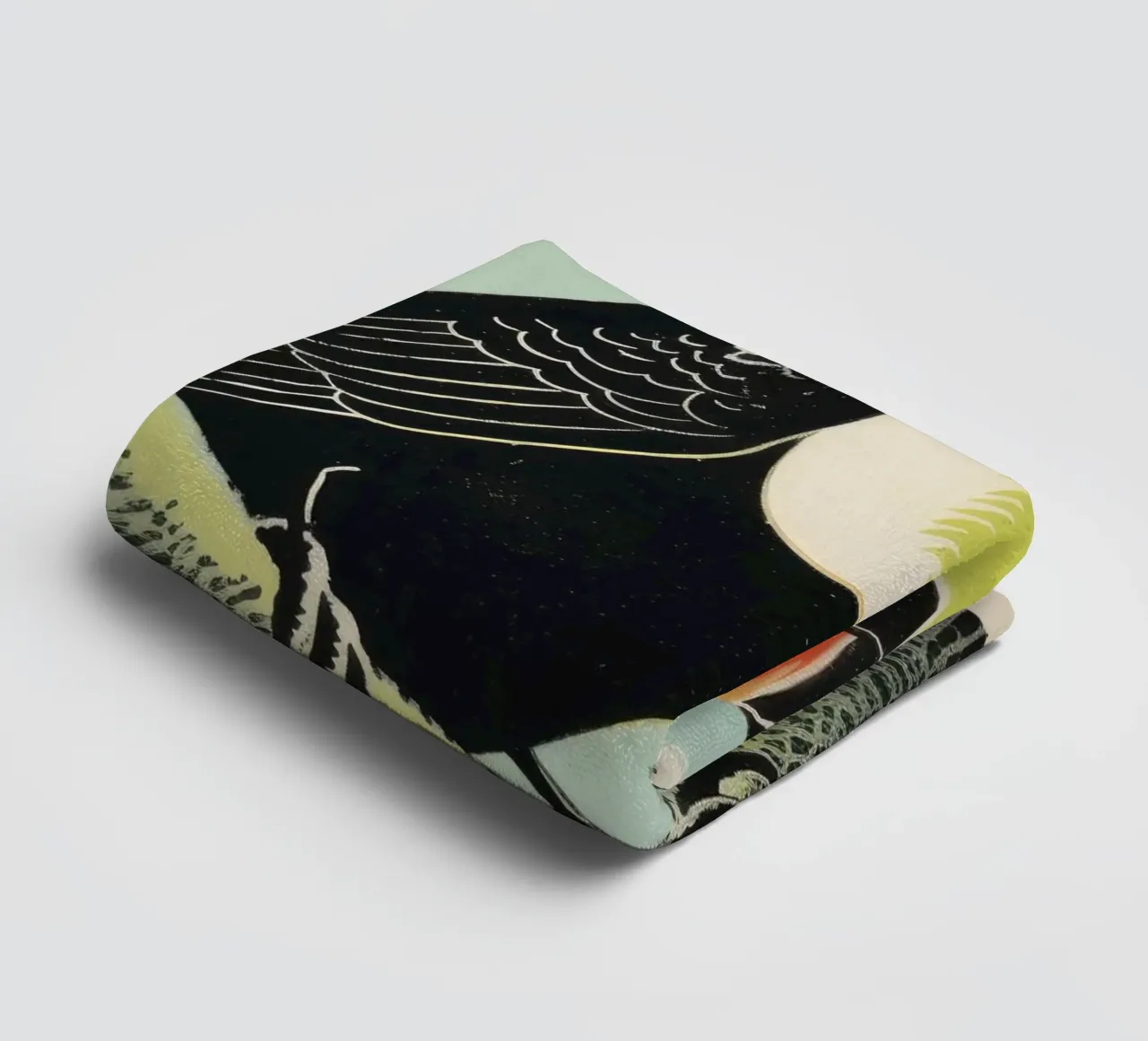 Toucan vert 1 serviette de bain de Minimal Animal Art