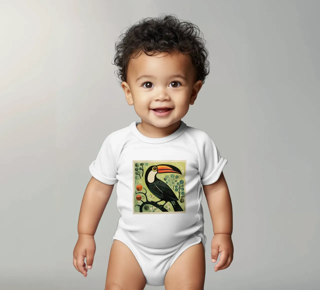 Toucan vert 2 body bébé de Minimal Animal Art