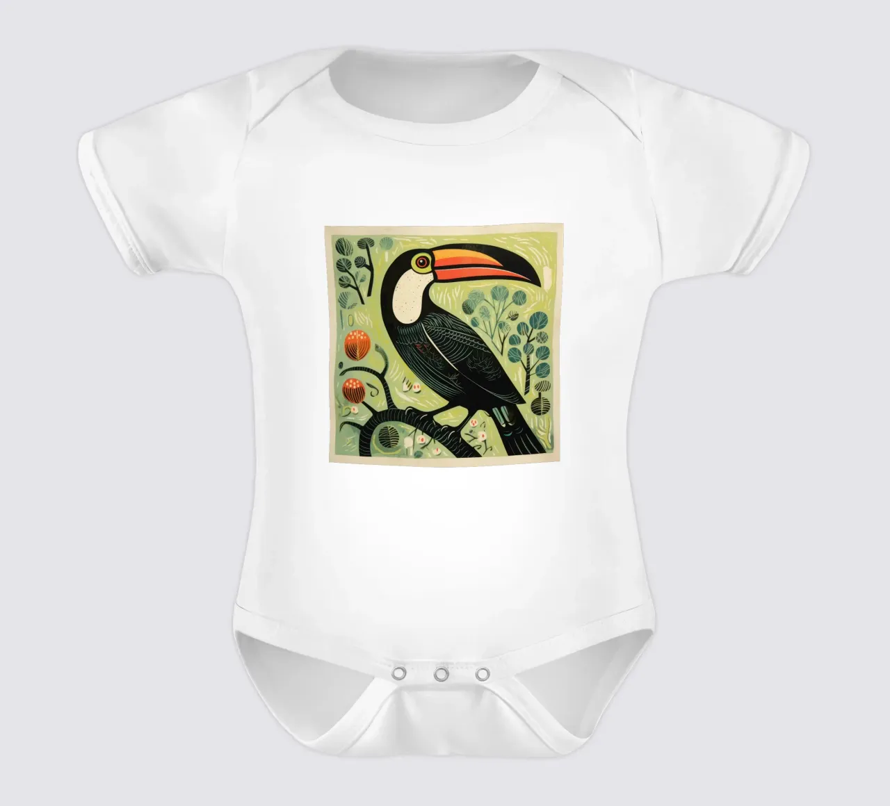 Toucan vert 2 body bébé de Minimal Animal Art