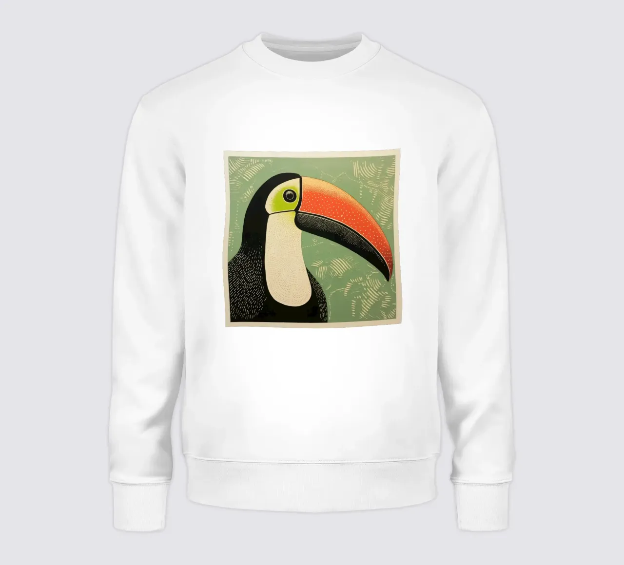 Tucano verde 3 felpa da Minimal Animal Art