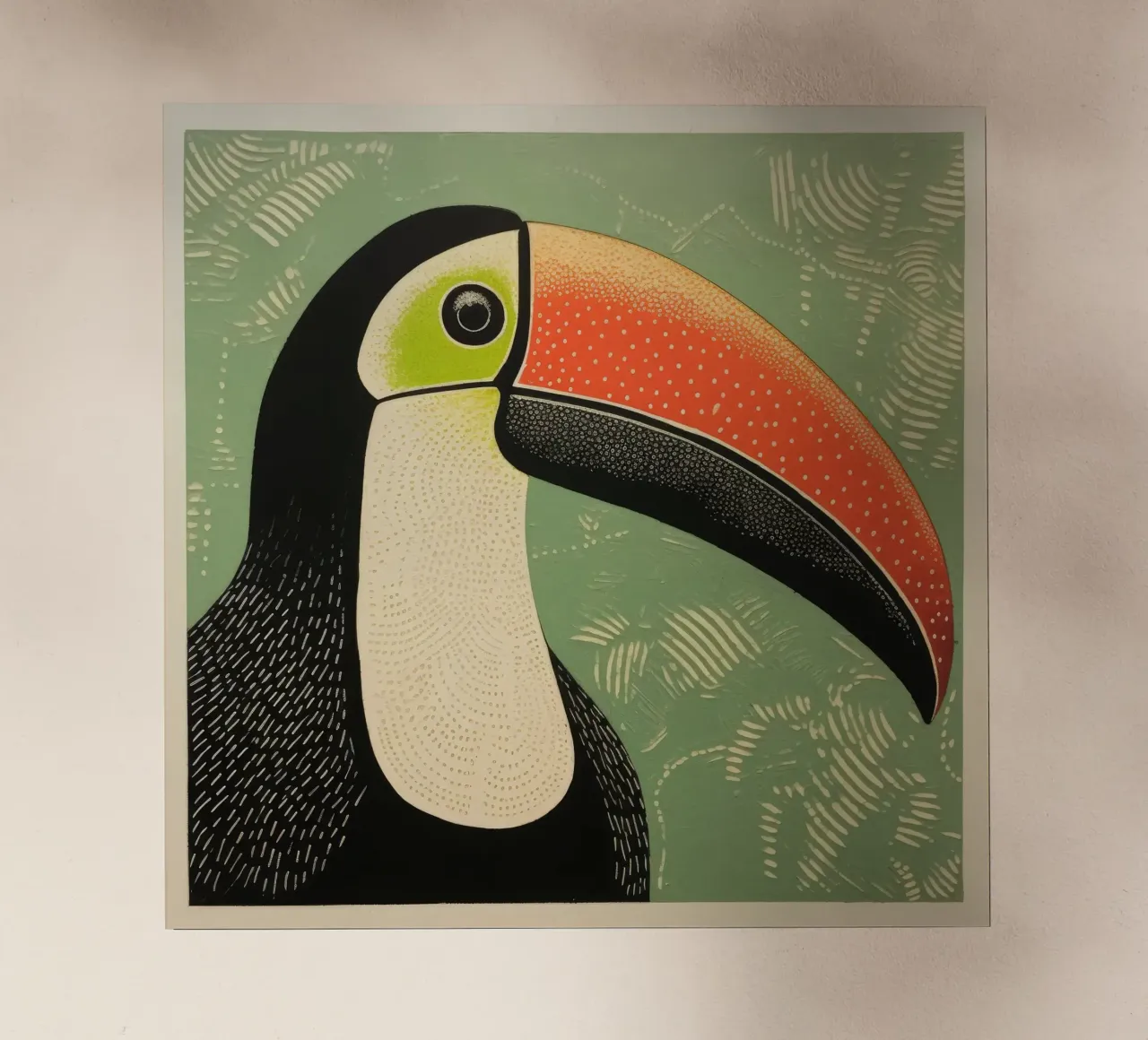 Tucano verde 3 pellicola backlit da Minimal Animal Art