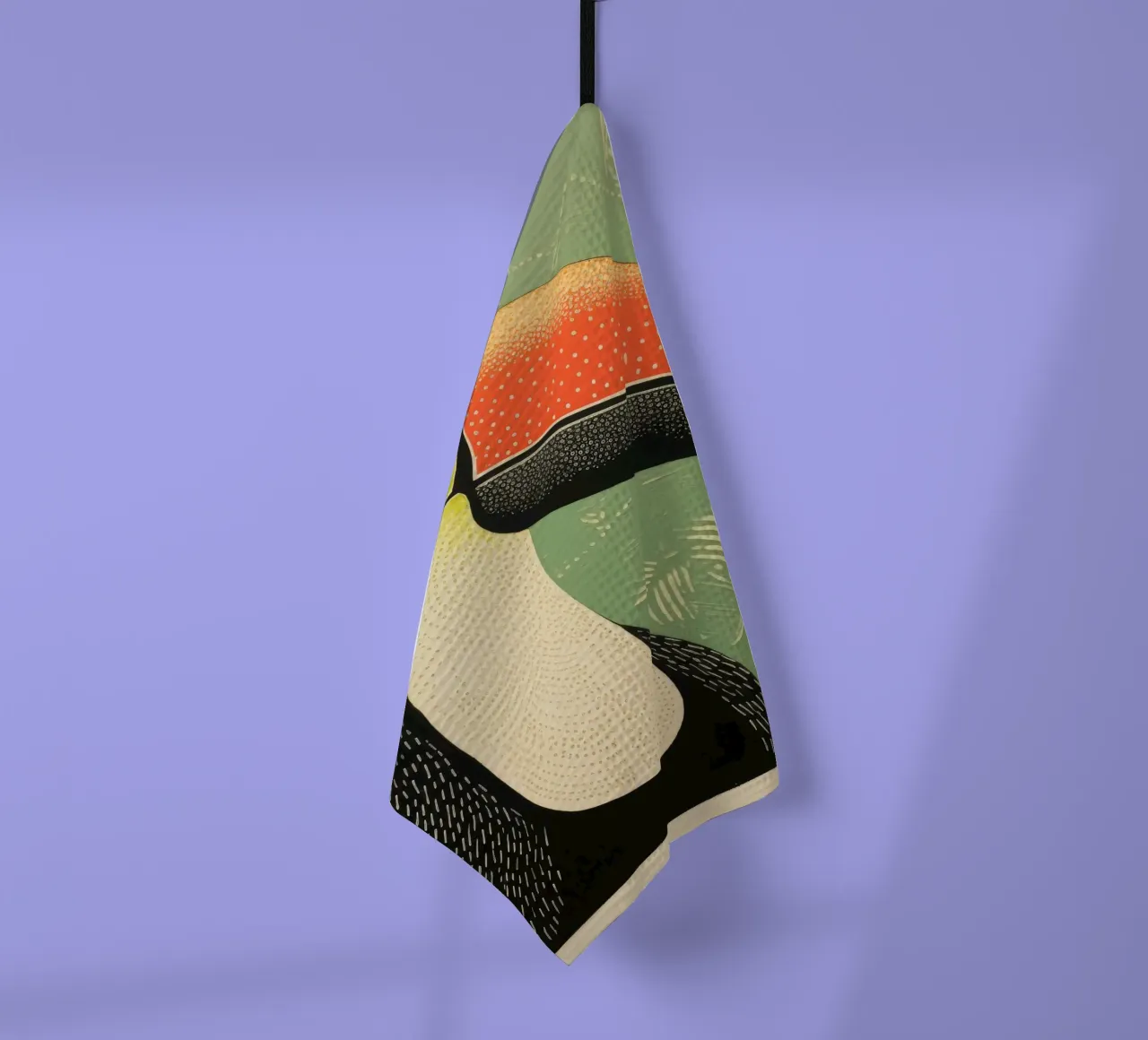 Toucan vert 3 torchon de Minimal Animal Art