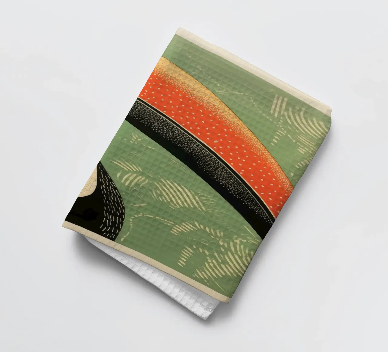 Toucan vert 3 torchon de Minimal Animal Art