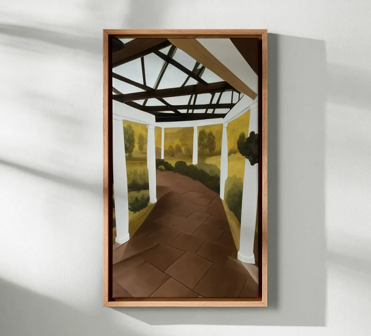 Giardino botanico_3 tela con Cornice a cassetta da Impressionismus by LK
