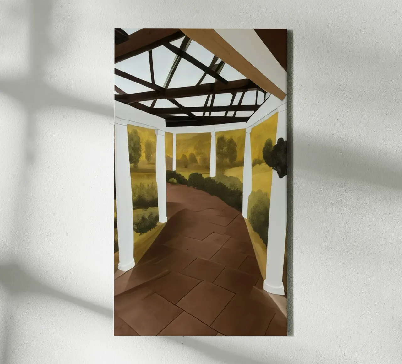 Giardino botanico_3 tela con Cornice a cassetta da Impressionismus by LK