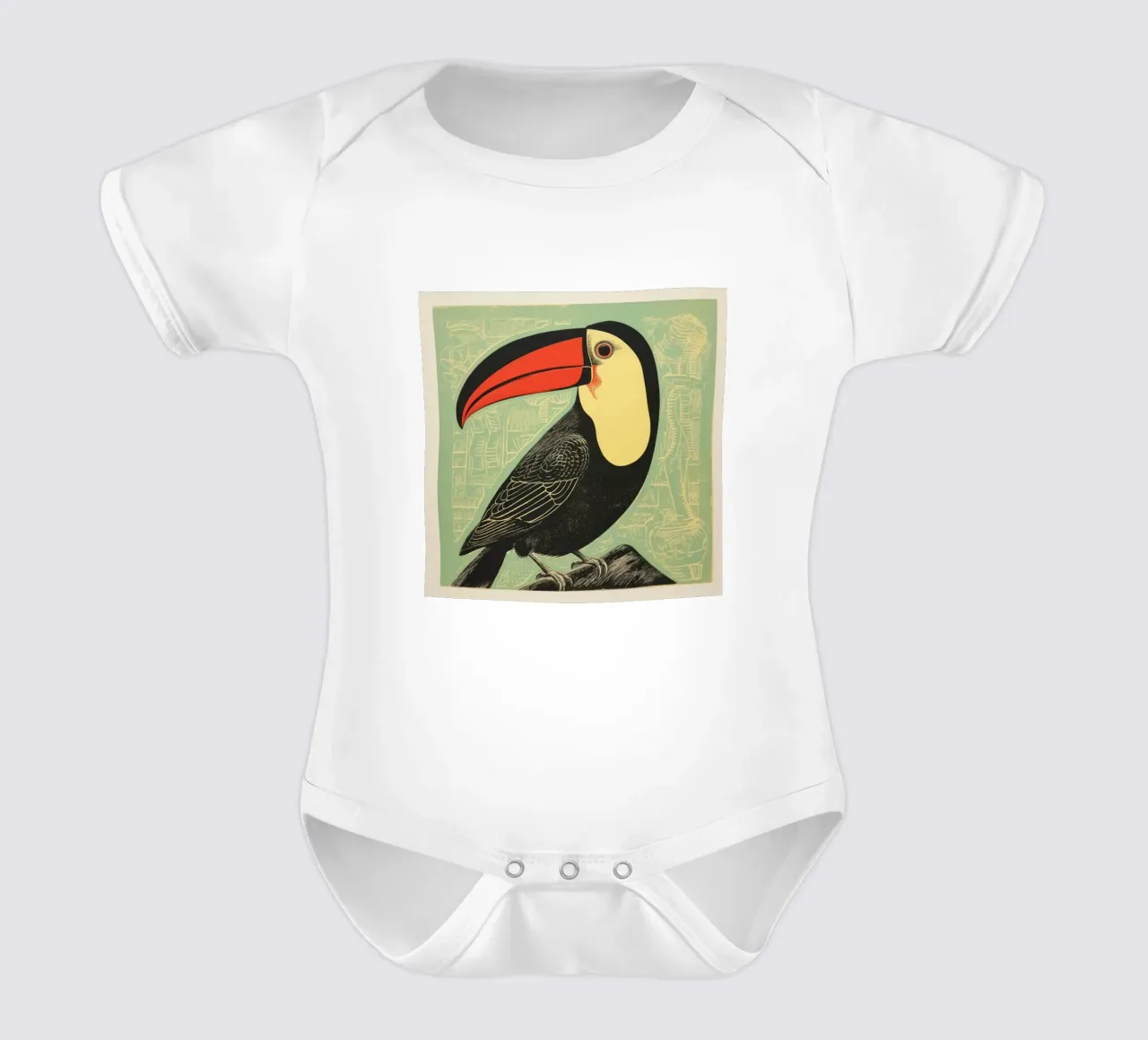 Toucan vert 4 body bébé de Minimal Animal Art