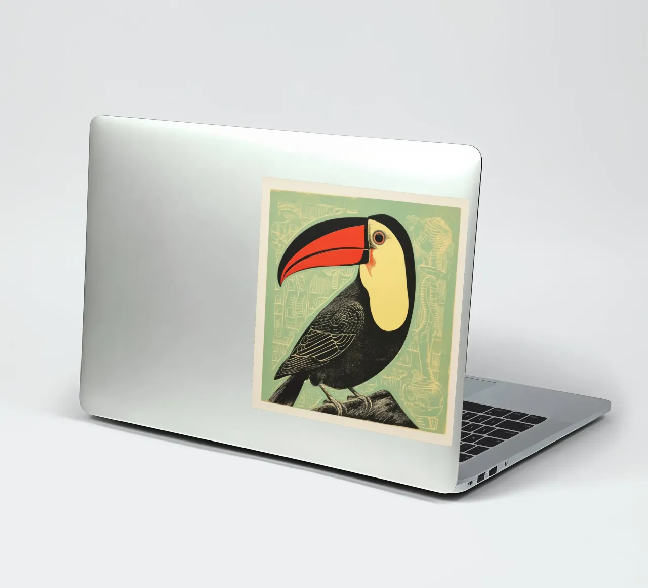 Toucan vert 4 autocollant de Minimal Animal Art