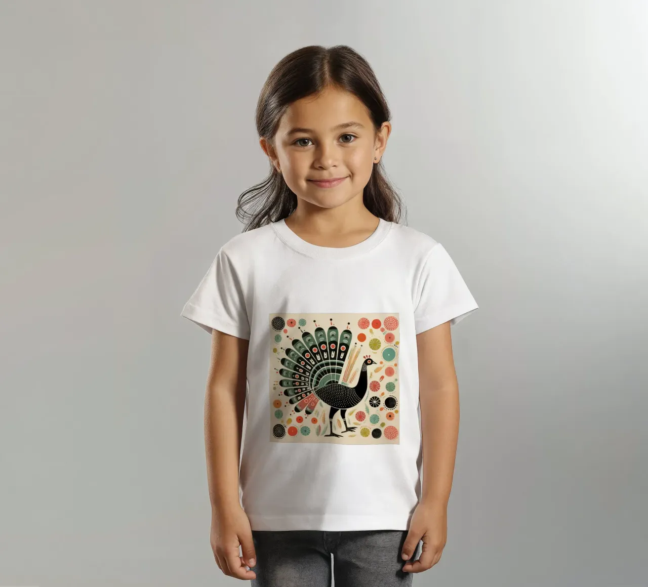Green Turkey 2 kids t-shirt by Minimal Animal Art