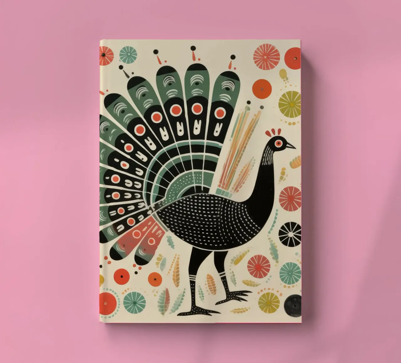 Green Turkey 2 notebook by Minimal Animal Art