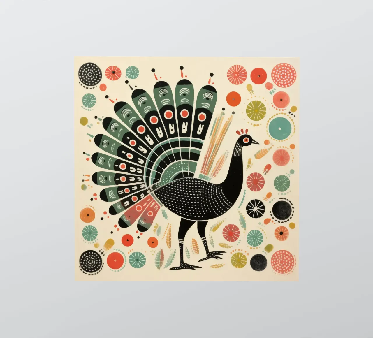 Green Turkey 2 sticker by Minimal Animal Art