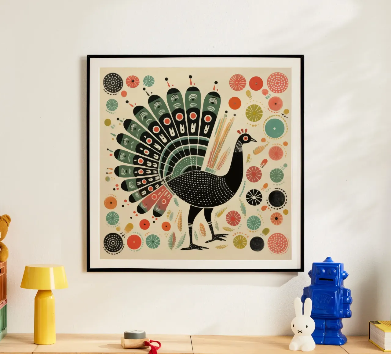 Green Turkey 2 hahnemühle by Minimal Animal Art