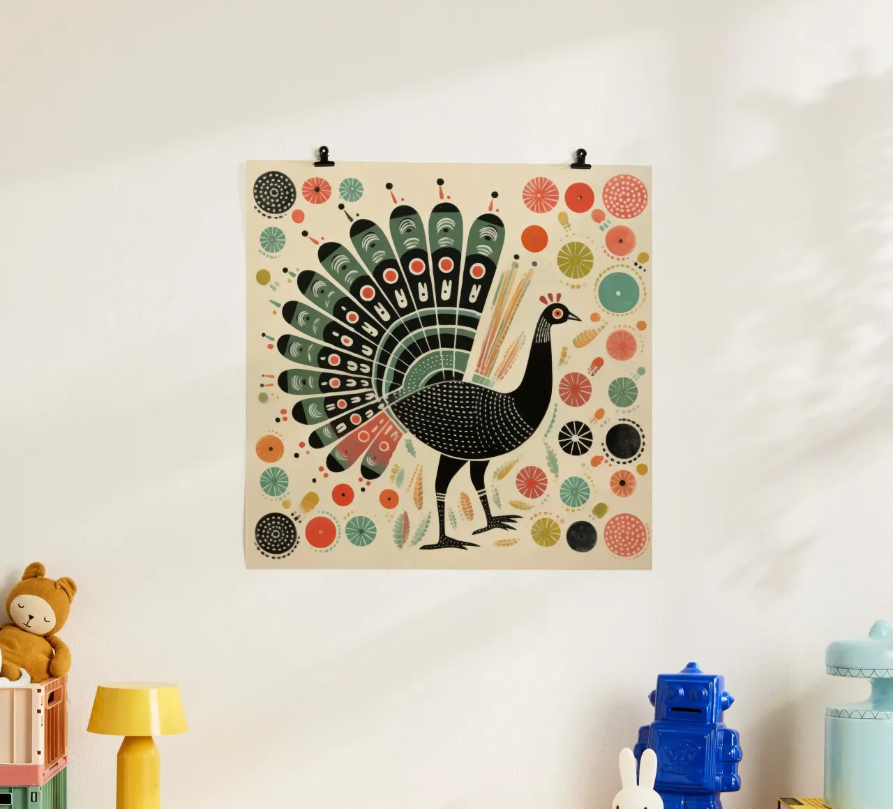Green Turkey 2 hahnemühle by Minimal Animal Art
