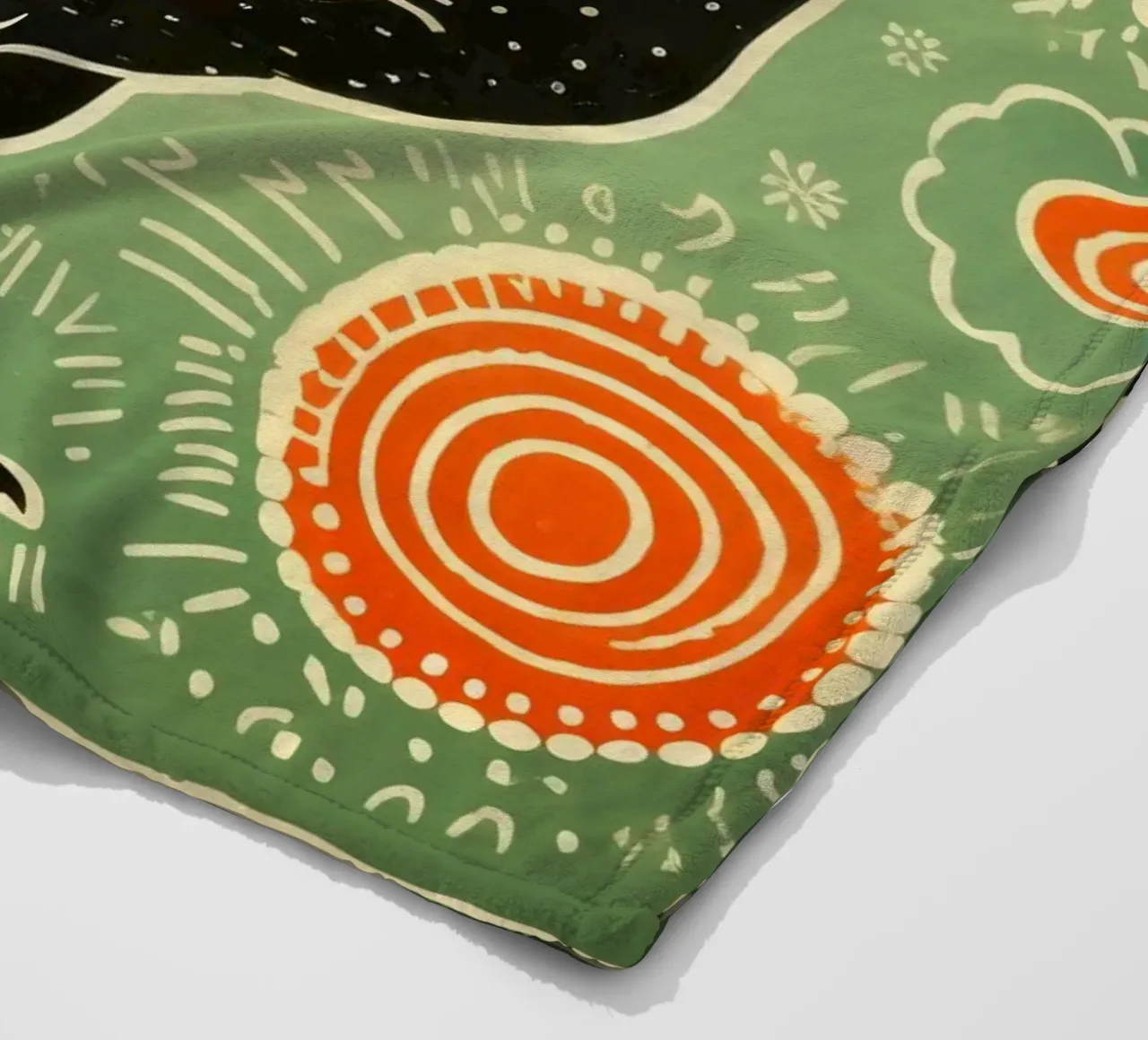Green Turkey 3 fleece blanket by Minimal Animal Art