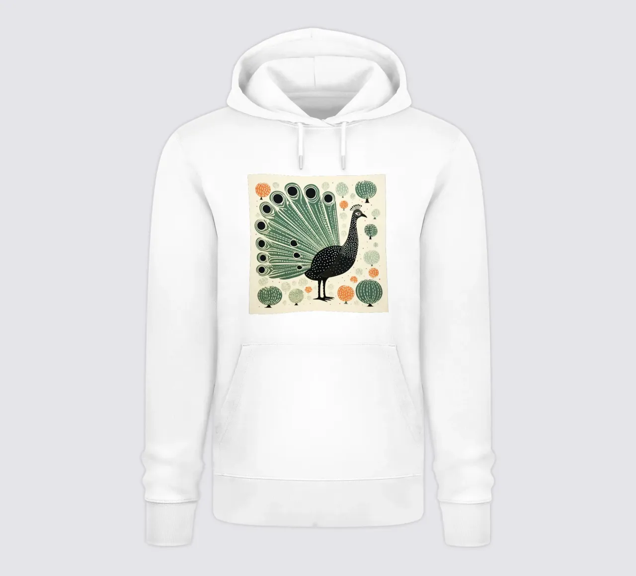 Tacchino verde 4 felpa con cappuccio da Minimal Animal Art