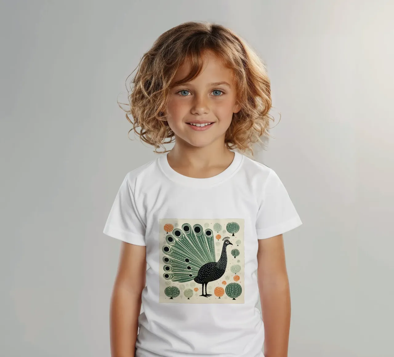 Grüner Truthahn 4 Kinder T-Shirt von Minimal Animal Art