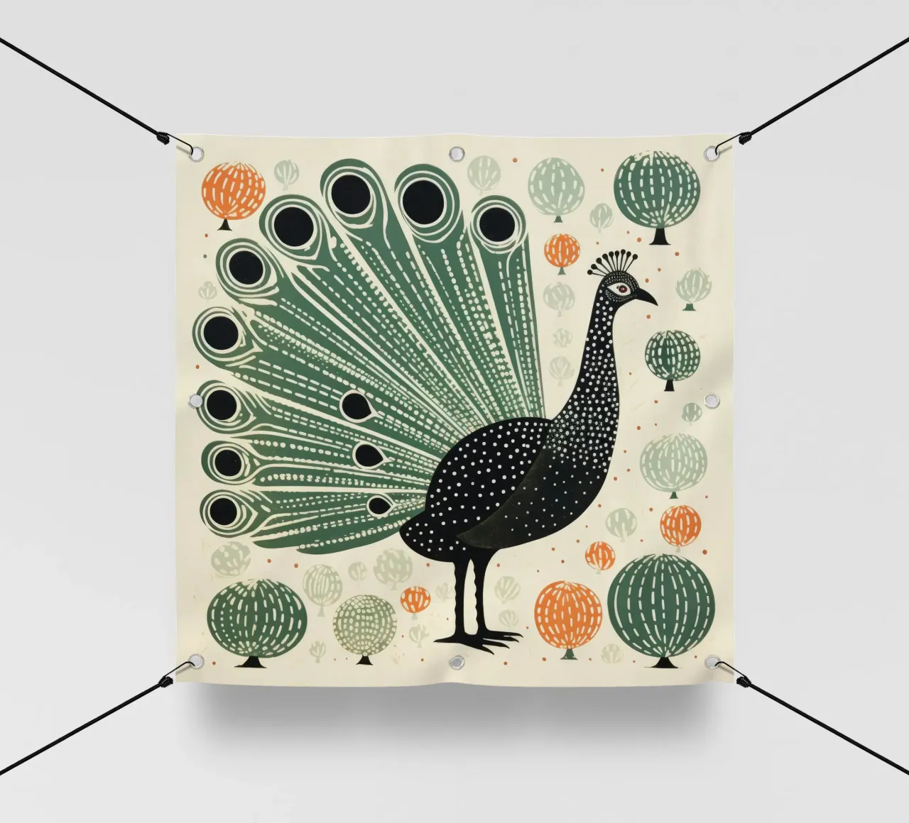 Tacchino verde 4 telo in pvc da Minimal Animal Art