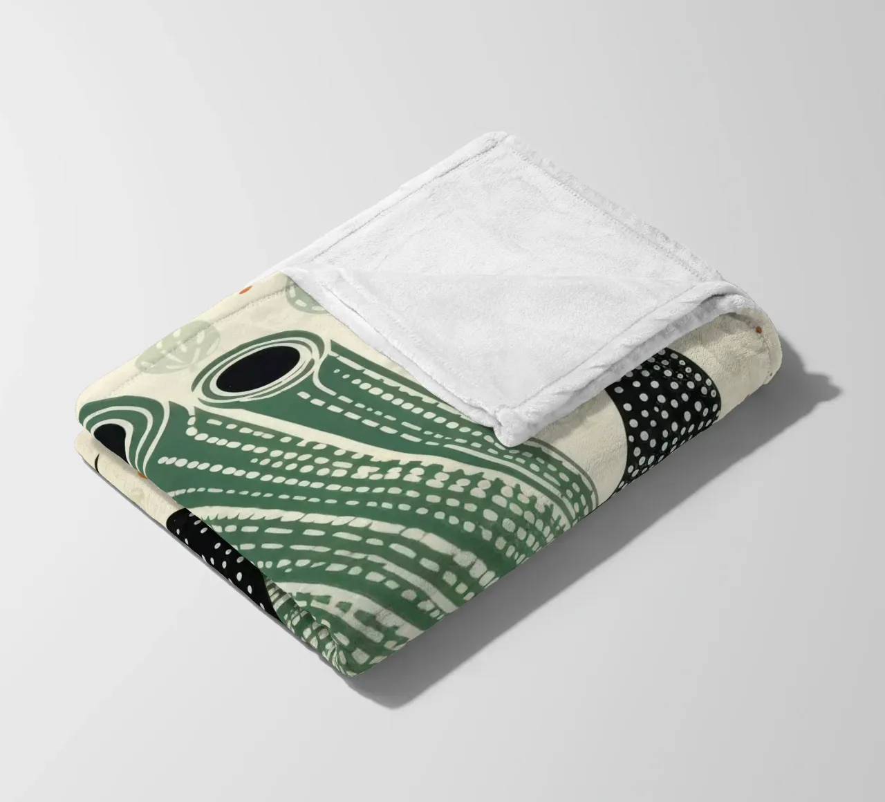 Tacchino verde 4 coperta in pile da Minimal Animal Art