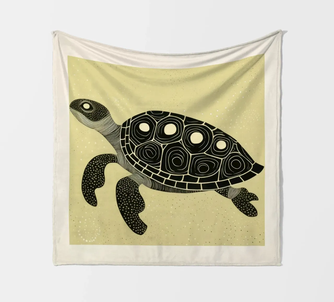 Grüne Schildkröte Fleecedecke von Minimal Animal Art