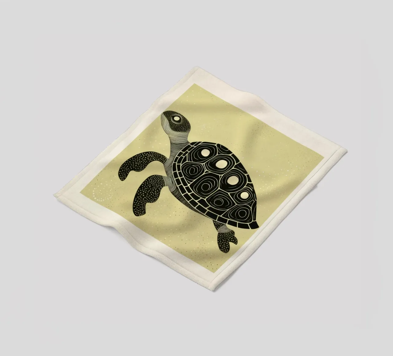 Grüne Schildkröte Fleecedecke von Minimal Animal Art