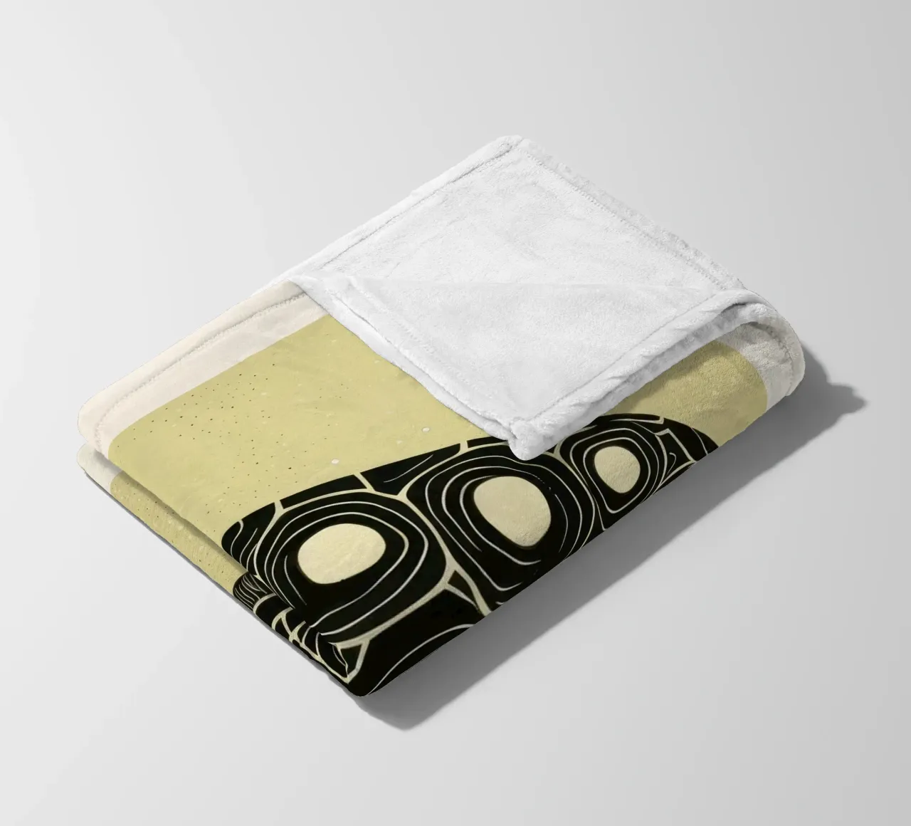 Grüne Schildkröte Fleecedecke von Minimal Animal Art