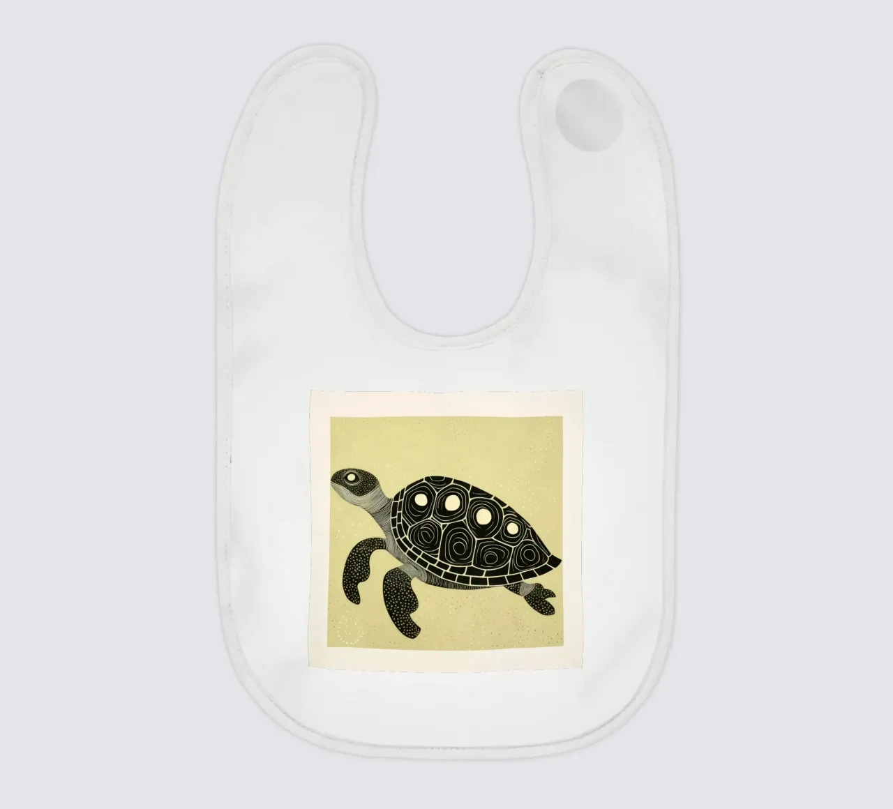 Green Turtle bavaglino da Minimal Animal Art