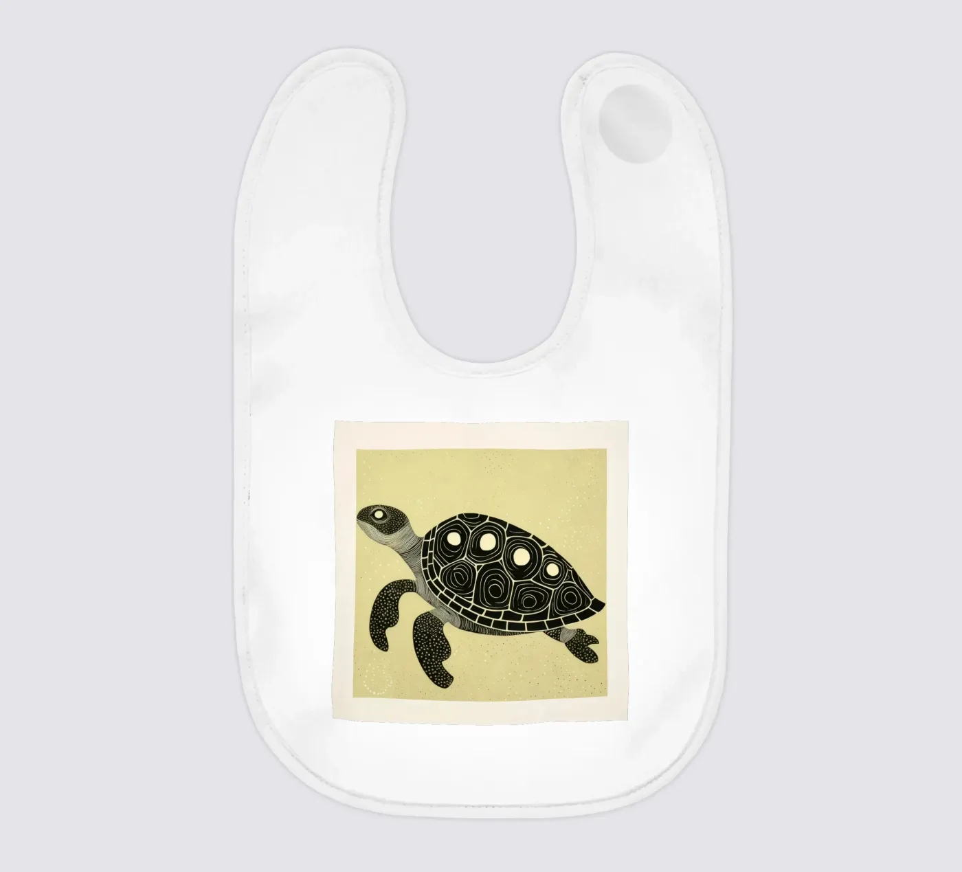 Grüne Schildkröte Babylätzchen von Minimal Animal Art