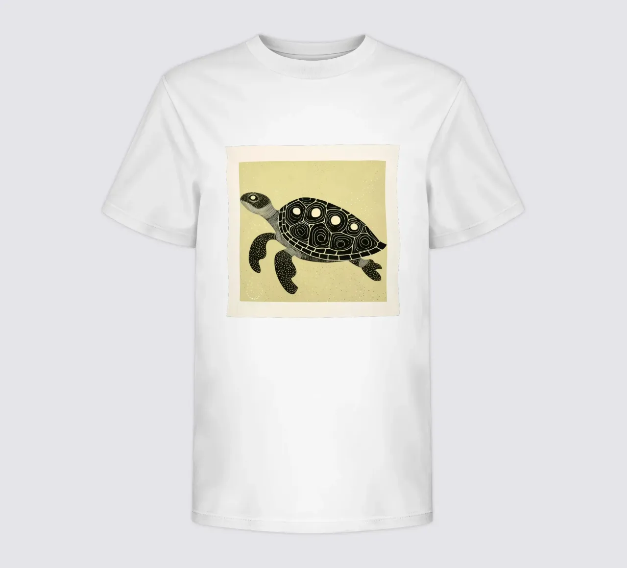 Tartaruga verde t-shirt bambini da Minimal Animal Art