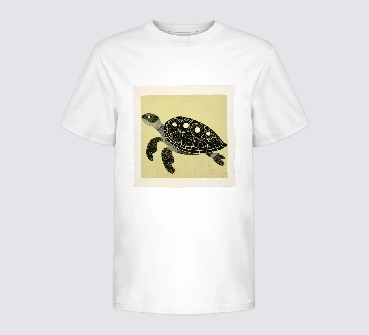 Tartaruga verde t-shirt bambini da Minimal Animal Art