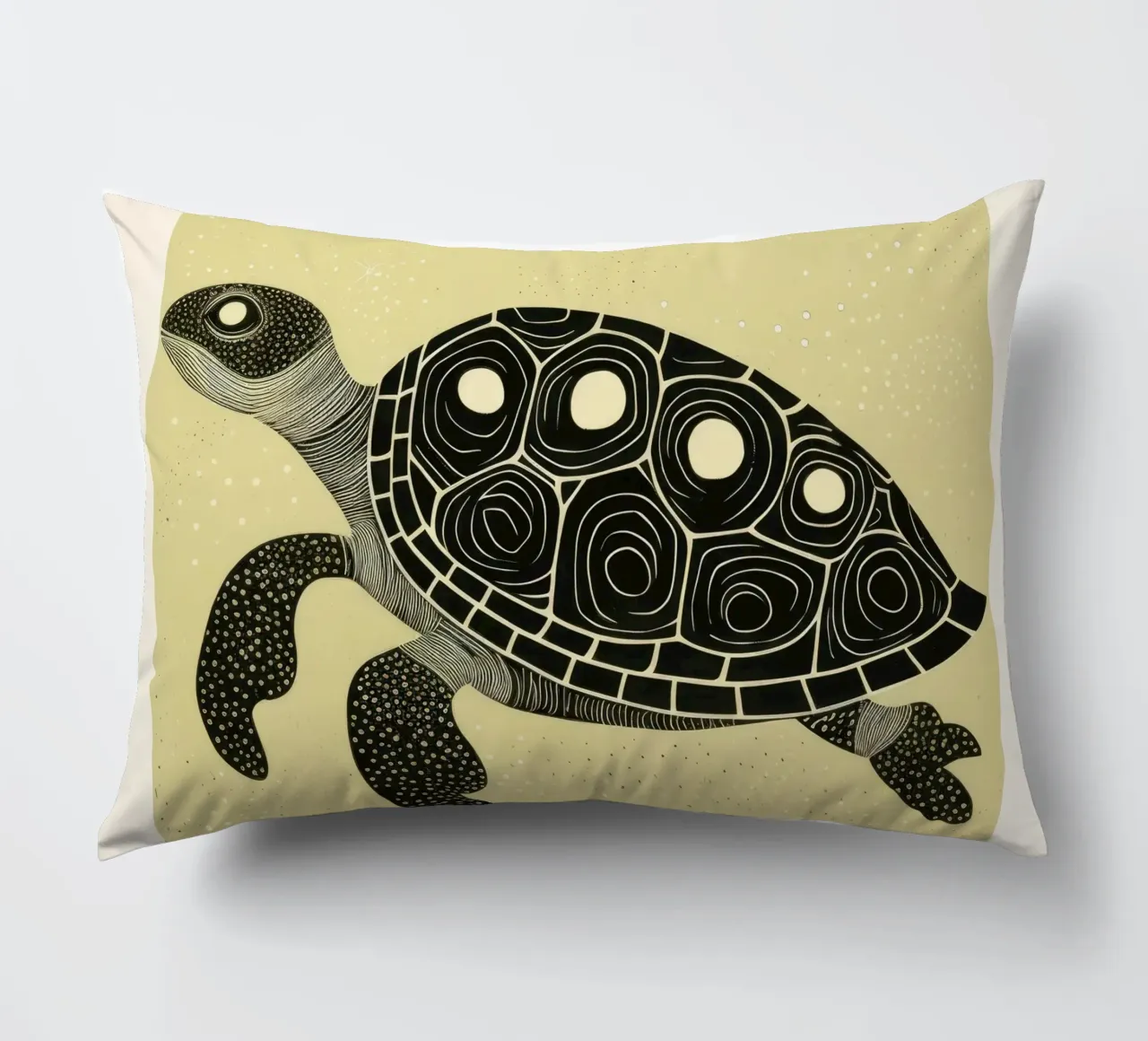 Tartaruga verde 1 cuscino da Minimal Animal Art