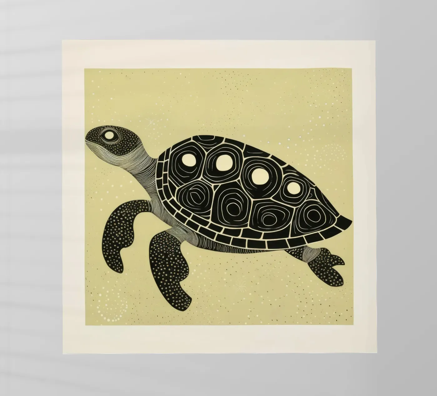 Green Turtle backlit film by Minimal Animal Art