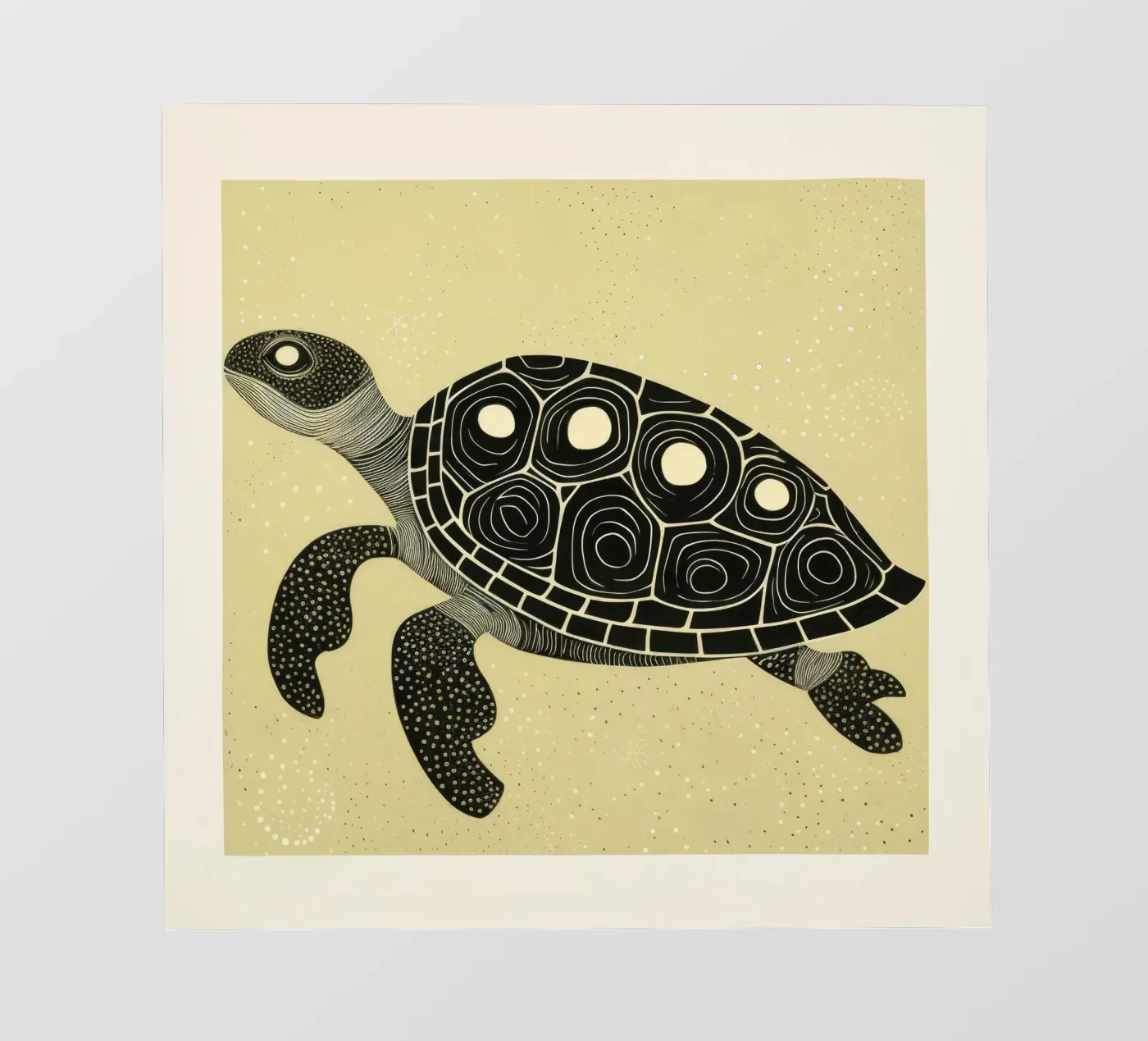 Green Turtle backlit film by Minimal Animal Art