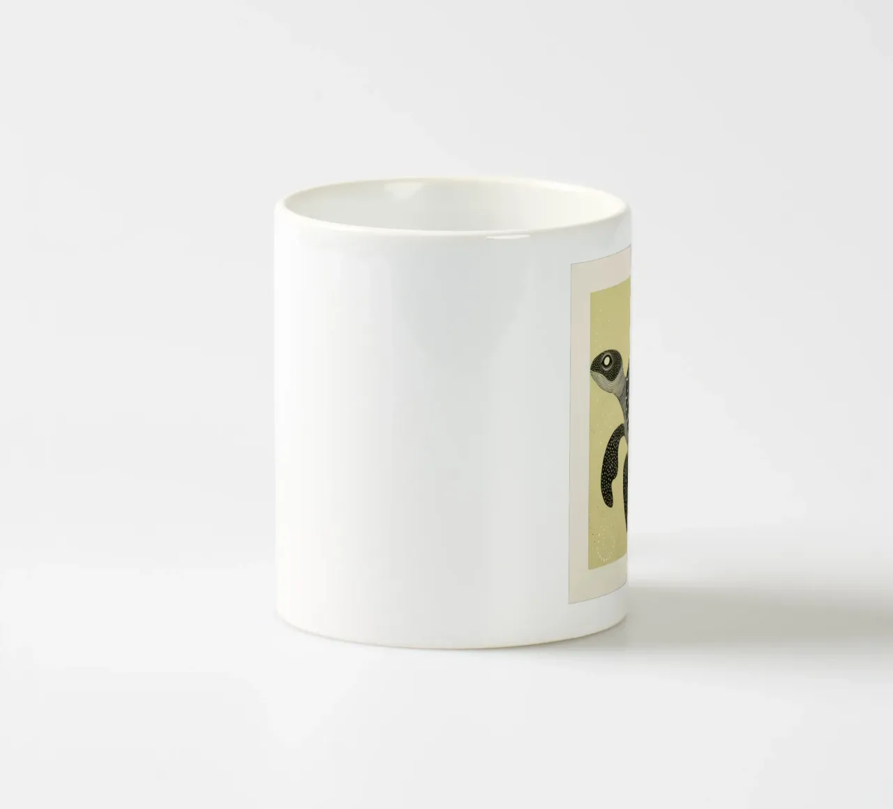 Tartaruga verde 1 tazza in ceramica da Minimal Animal Art